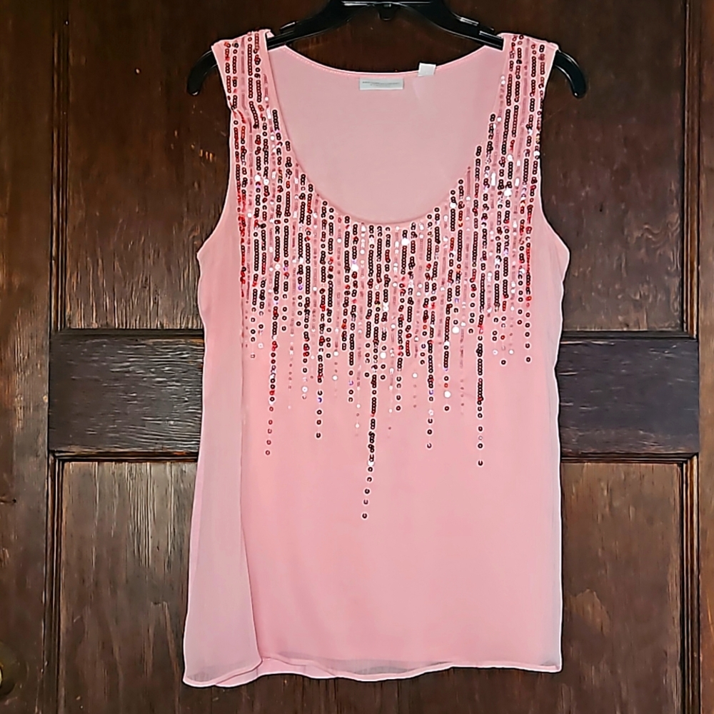 EUC NY & Co. Sleveless Sequin Blouse/Camisole - Size M
